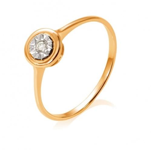 Золотое кольцо с бриллиантом КВ1231.00100Кн