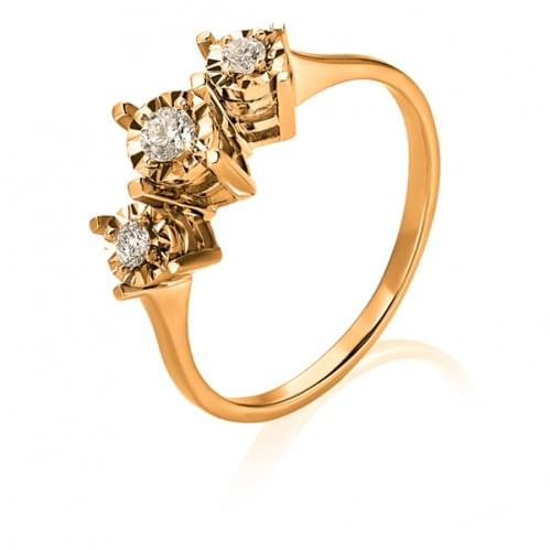 Золотое кольцо с бриллиантом КВ1237.00100н