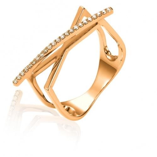 Золотое кольцо с бриллиантом КВ1244(2).00100н
