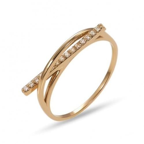 Золотое кольцо с бриллиантом КВ1248.00100н