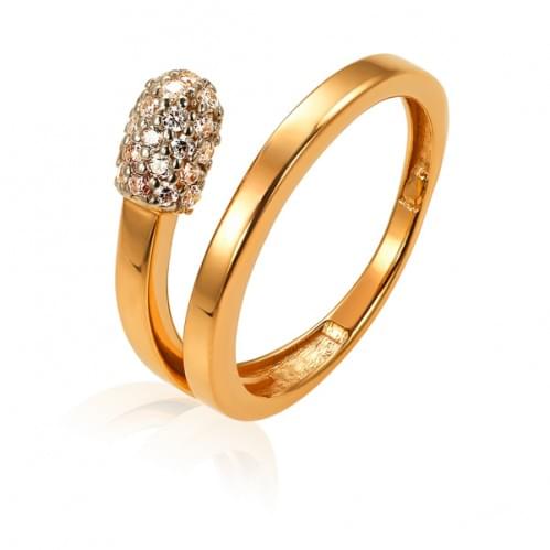 Золотое кольцо с цирконием КВ1335и