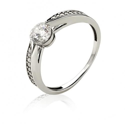 Серебряное кольцо с цирконием КВ1347с