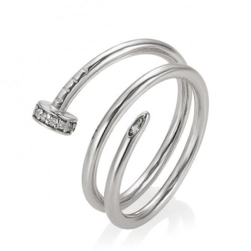 Серебряное кольцо с цирконием КВ1351с
