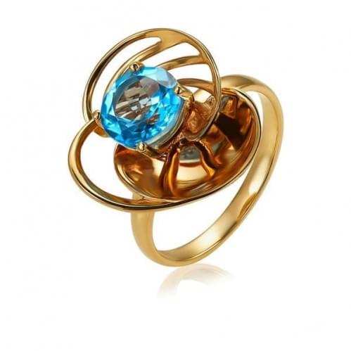 Золотое кольцо с топазом КВ1355.12101н