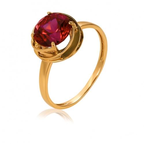 Золотое кольцо с рубиновым корундом КВ1361.10603н