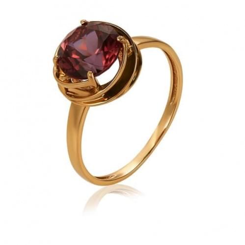Золотое кольцо с нано рубеллитом КВ1361.16604н