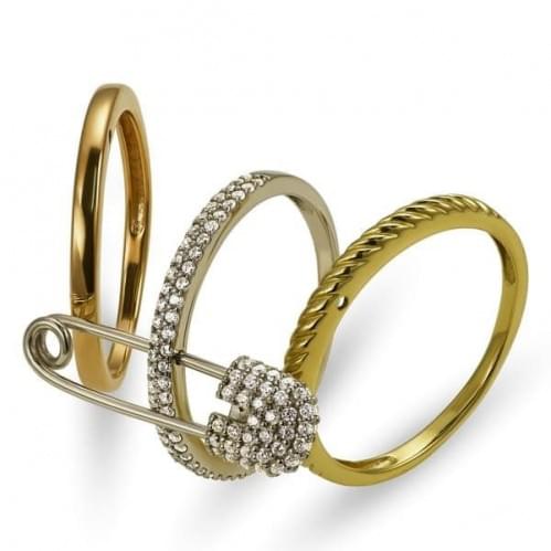 Золотое кольцо с цирконием КВ1362(м)и