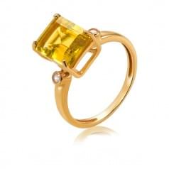 Золотое кольцо с нано султанитом