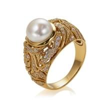 Золотое кольцо с жемчугом