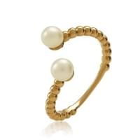 Золота каблучка з перлами