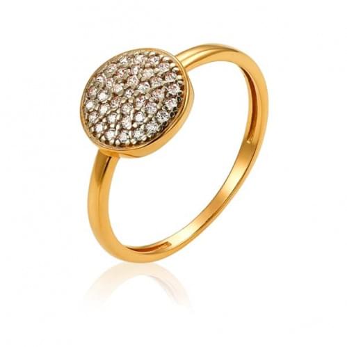 Золотое кольцо с цирконием КВ1368и