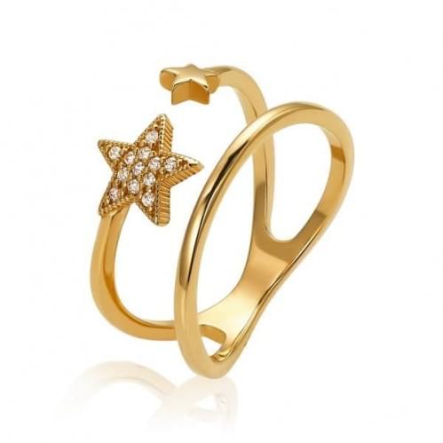 Золотое кольцо с цирконием КВ1370и