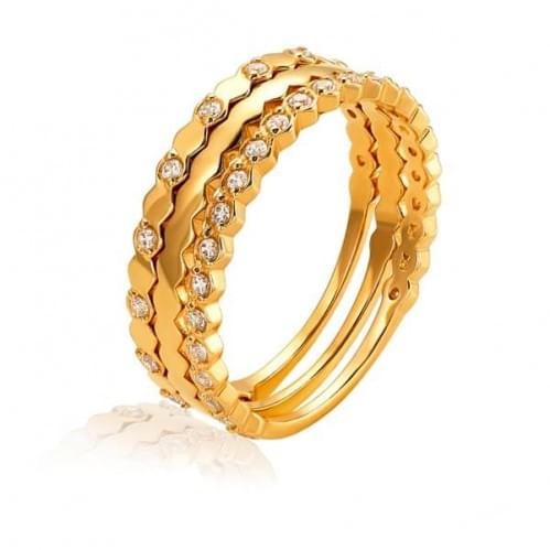 Золотое кольцо с цирконием КВ1384и