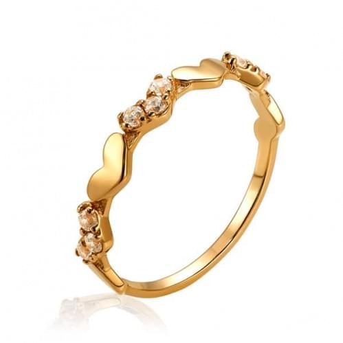 Золотое кольцо с цирконием КВ1385и