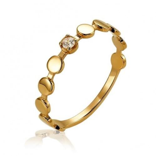 Золотое кольцо с цирконием КВ1386и
