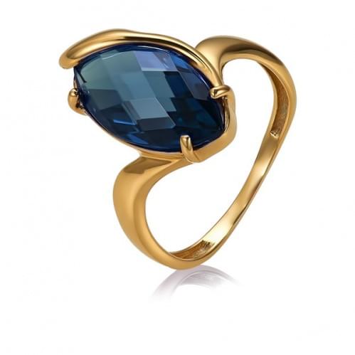 Золотое кольцо с нано топазом london КВ1391.17301н