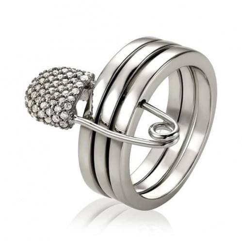 Серебряное кольцо с цирконием КВ1392с