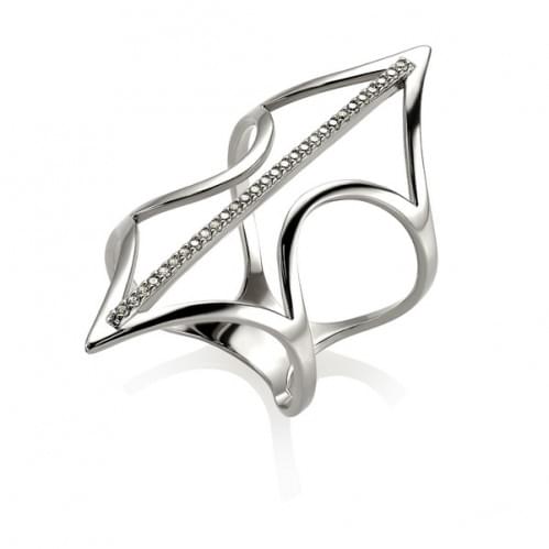 Серебряное кольцо с цирконием КВ1397с