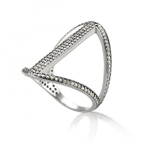 Серебряное кольцо с цирконием КВ1425с