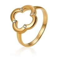 Золота каблучка з цирконієм