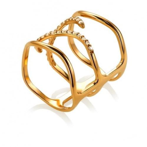 Золотое кольцо с цирконием КВ1429и