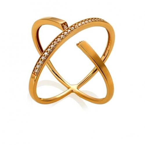 Золотое кольцо с цирконием КВ1433и