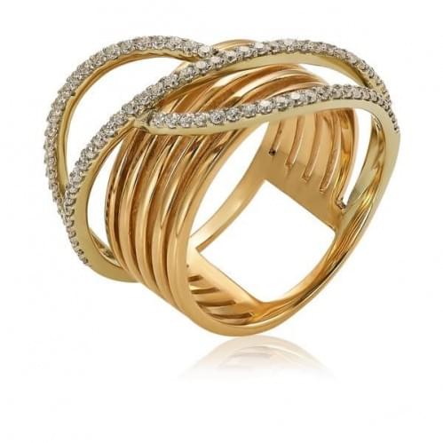 Золотое кольцо с цирконием КВ1435(м)и