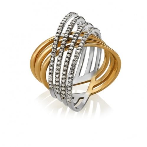 Золотое кольцо с цирконием КВ1436(м)и