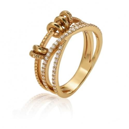 Золотое кольцо с цирконием КВ1445и