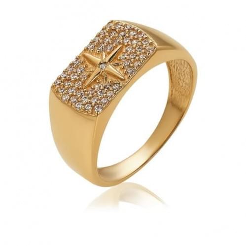Золотое кольцо с цирконием КВ1448и