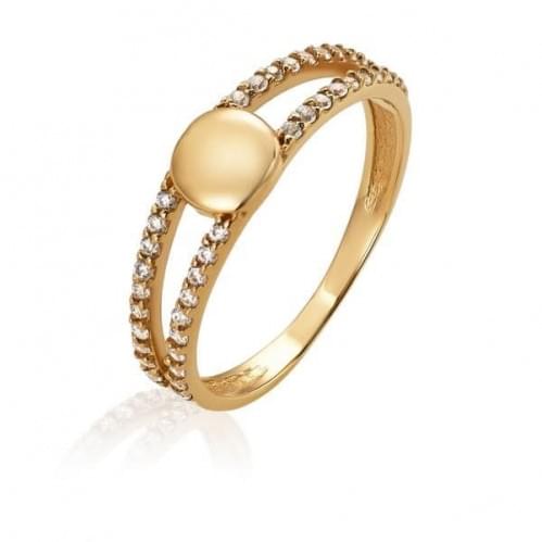 Золотое кольцо с цирконием КВ1451и