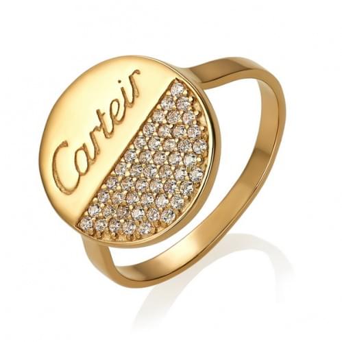Золотое кольцо с цирконием КВ1455и