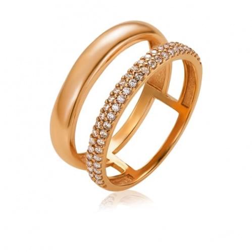 Золотое кольцо с цирконием КВ1456и