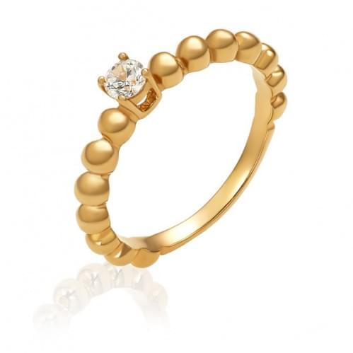 Золотое кольцо с цирконием КВ1484и
