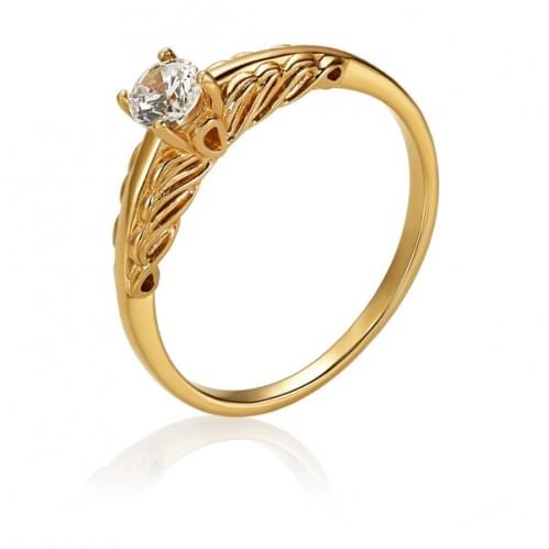 Золотое кольцо с цирконием КВ1497и