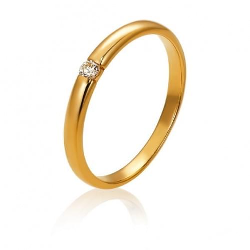Золотое кольцо с бриллиантом КВ1502.00100н