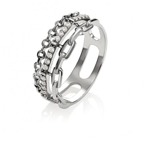 Серебряное кольцо с цирконием КВ1503с