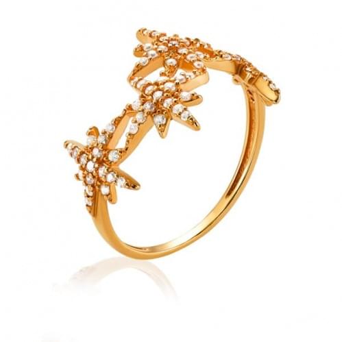 Золотое кольцо с цирконием КВ1727и