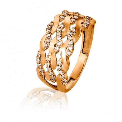 Золотое кольцо с цирконием КВ177(в)и