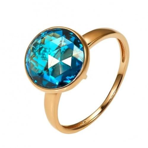 Золотое кольцо с нано топазом london КВ1853.17301н