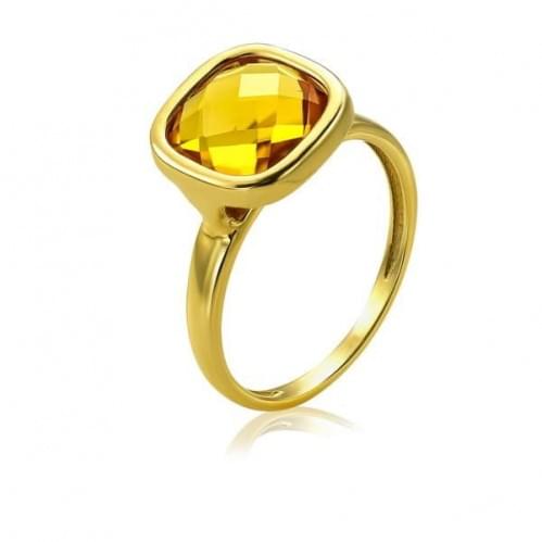 Кольцо из лимонного золота с цитрином КВ1855.10408Лн