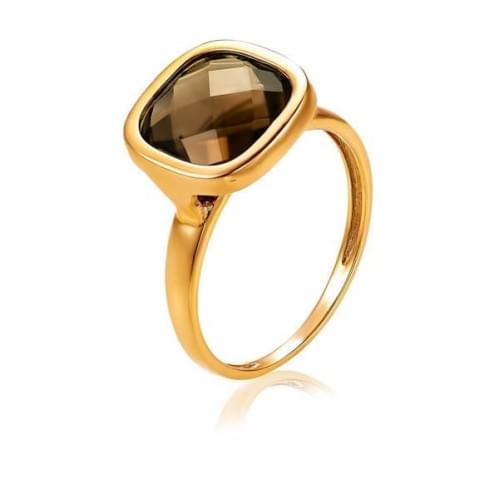 Золотое кольцо с раухтопазом КВ1855.12011н