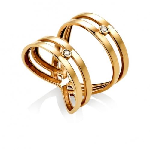 Золотое кольцо с цирконием КВ311и