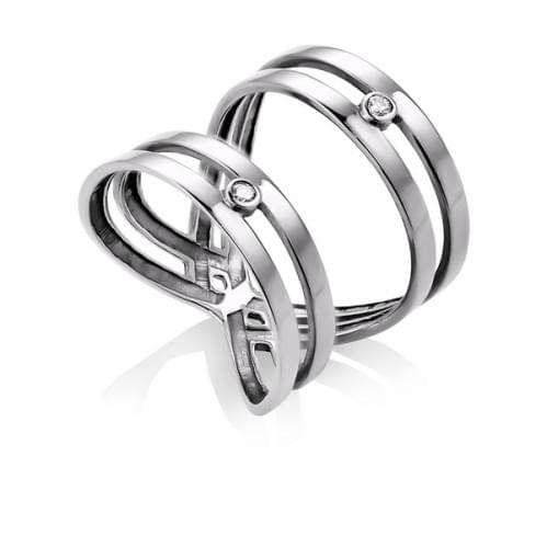 Серебряное кольцо с цирконием КВ311с