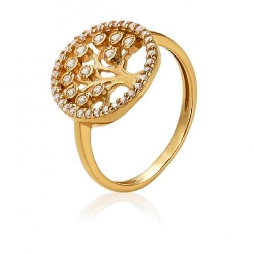 Золотое кольцо с цирконием КВ3220(в)и