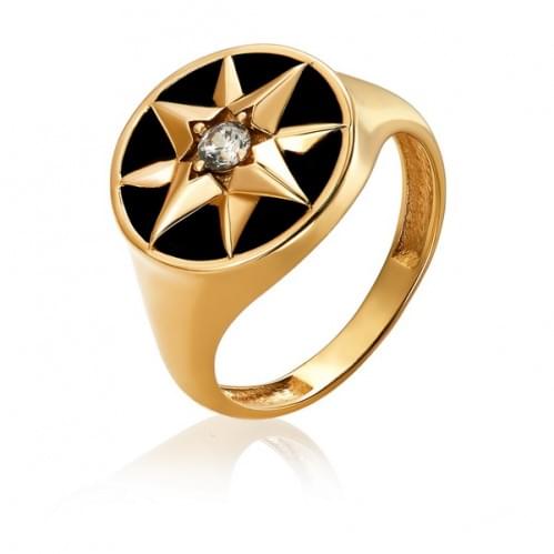 Золотое кольцо с цирконием КВ3341р