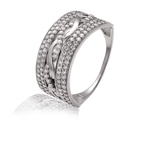 Серебряное кольцо с цирконием КВ371с