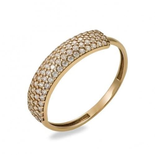 Золотое кольцо с цирконием КВ407и