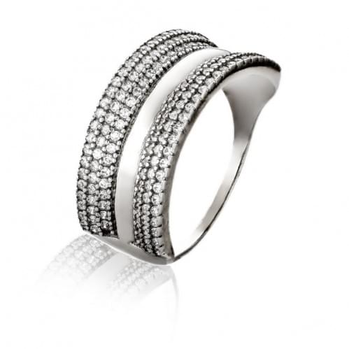 Серебряное кольцо с цирконием КВ424с