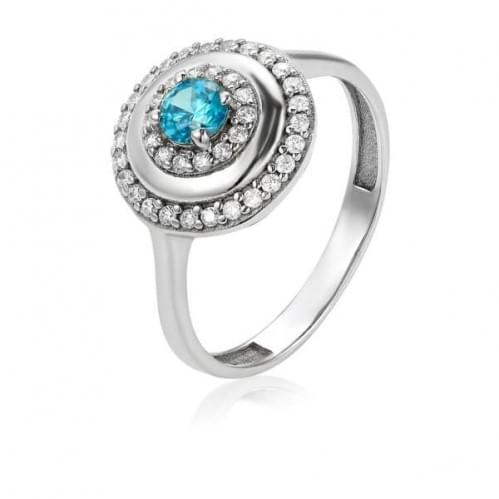 Серебряное кольцо с цирконием КВ440.01с